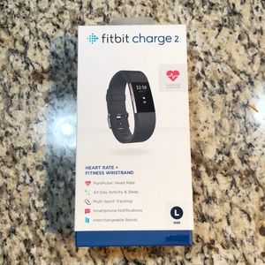 New - Unopened Black Fitbit Charge 2 - Size Large
